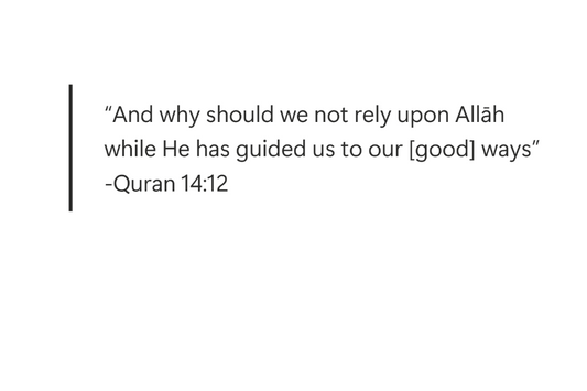 Why Not Rely on Allah? (Quran 14:12) - Art Print